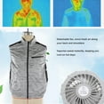 thumbnail image 4 of Cooling Vest Electric 5V Fan Sleeveless Jacket For Summer Hot Weather Air Conditioned Clothes With Fans For Outwork Construction, 4 of 8