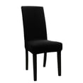 thumbnail image 1 of Stretch Knit Jacquard Chair Cover Short Dining Chair Slipcover Protector Black, 1 of 10