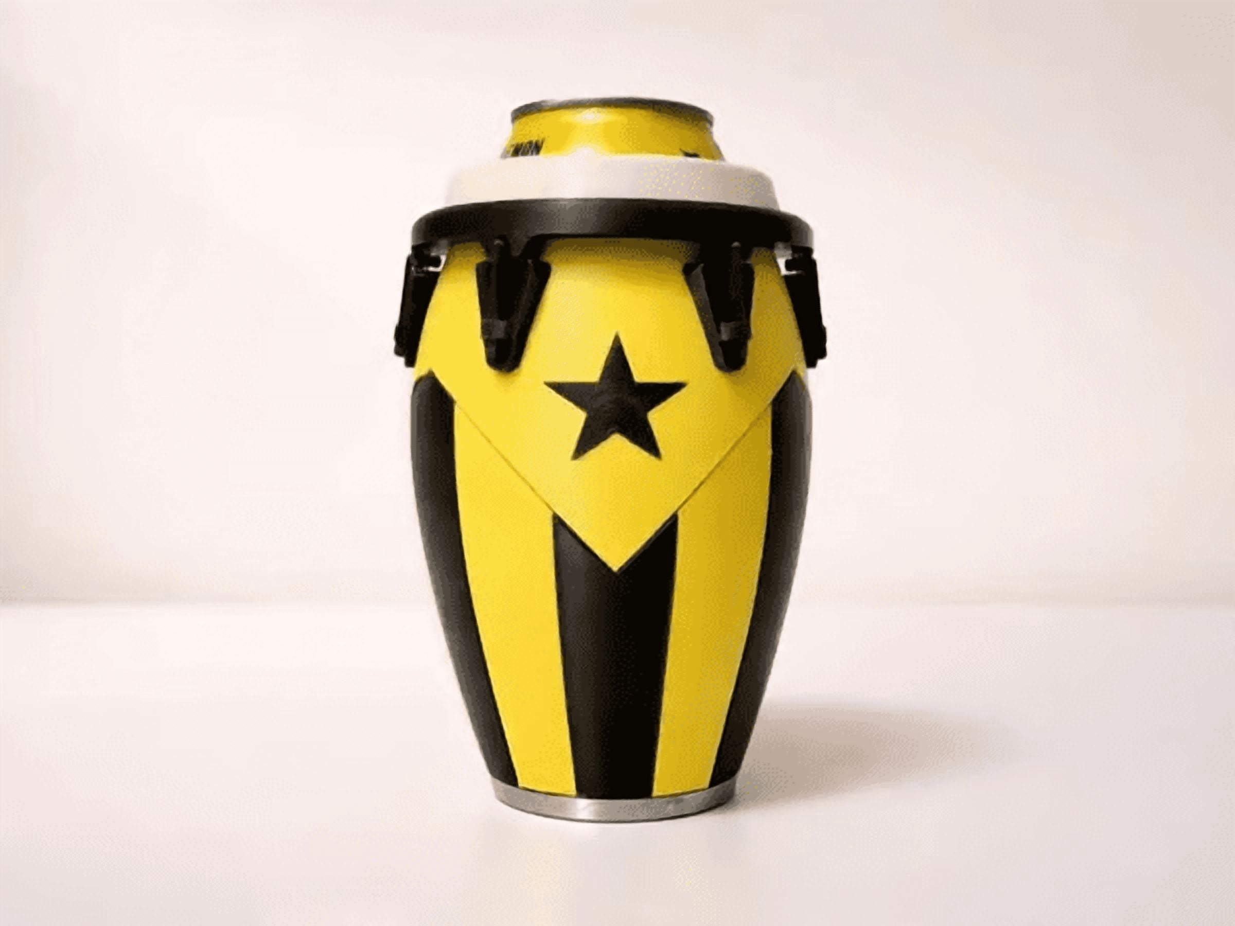Caribbean Themed Conga-Style Can Holder, Puerto Rican & Cuban Flag Insulated Can Sleeve, Sturdy 12oz Beverage Holder Ideal Holiday Gift C