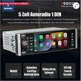 thumbnail image 2 of Autoradio 1 DIN Sans Fil Carplay Android Auto USB aux Bluetooth +Mikrofon Kamera, 2 of 5
