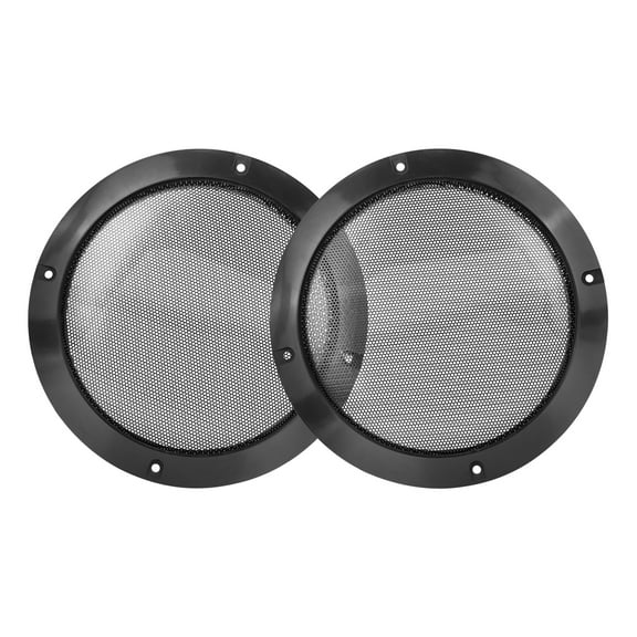 Unique Bargains 2pcs 6.5" Car Speaker Cover Mesh Subwoofer Grill Horn Guard Glossy