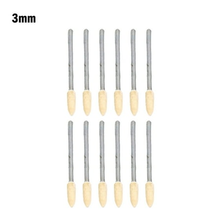 

Fule 12pcs 2.35mm Shank Wool Grinding Head Polishing Burrs Buff Cone Rotary Tools
