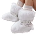 thumbnail image 5 of Women's Faux fur Boot Furry Fluffy Comfortable Mid-Calf Boots Round Toe Warm Fur Lined Snow Boots Y2K Outdoor Rave Outdoor Fashion Boots Punk Style With Built In Height Furry Boots, 5 of 8
