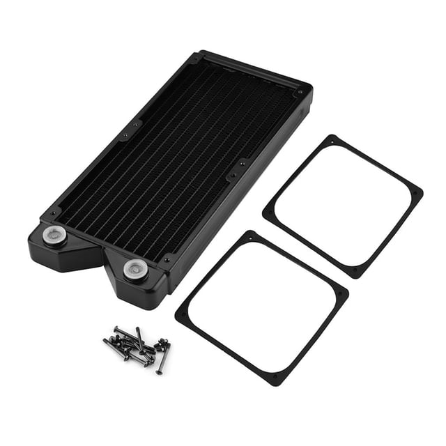 Methold G1 / 4 240 mm Cobre Agua Disipador de calor Intercambiador Computadora de refrigeración por agua (240) Juegos de teclado y mouse para computadora