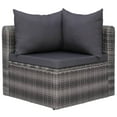 thumbnail image 4 of vidaXL Garden Corner Sofas 2 pcs Grey Poly Rattan, 4 of 5