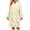 White, variant on SHTXOZHI Womens Knee Length Bathrobes Long Sleeve Fleece Robes Cute Side Tie Homewear Solid Color Warm Sleepwear