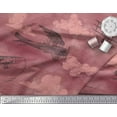 thumbnail image 3 of Soimoi Rayon Fabric Clouds & Airplane Transport Printed Craft Fabric by The Yard 56 Inch Wide, 3 of 3