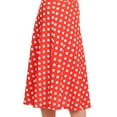 thumbnail image 4 of Women's Plus Size A-Line Casual Flared Elastic Band Polka Dot Midi Skirt, 4 of 6