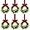 Red and Black Plaid, variant on Peonyrain 6Pcs Christmas Kitchen Cabinet Wreaths Decorative Boxwood Wreaths with Ribbon Artificial Greenery Wreath Small Farmhouse Wreaths for Kitchen, 21.7 x 8.7 Inch