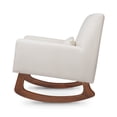 thumbnail image 5 of Nursery Works Sleepytime Modern Fabric Rocker in Performance Cream with Walnut Legs, 5 of 7