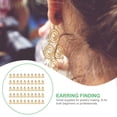 thumbnail image 4 of MasteelfCA 100pcs Earring Back Copper Earring Backs Earring Backings Earring Safety Backs, 4 of 7