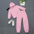 thumbnail image 5 of CONYUMN Girl Clothes Size 7-8 Kids Toddler Baby Girls Boys Autumn Winter Solid Cotton Long Sleeve Tops Pullover Sweatshirt Set Clothes Girl Clothes Size 6 Girls Size 5 Clothes (Pink,3Y), 5 of 5