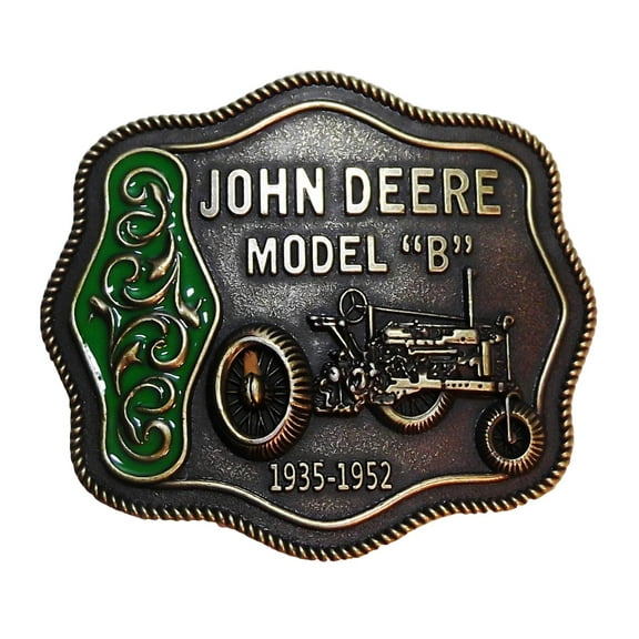 John Deere Model B Metal Belt Buckle
