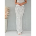 thumbnail image 4 of Cenuakty Women's Sequins Long Skirts Low Waist Party Skirts Spring Summer Fashion Casual Skirts Streetwear, 4 of 9