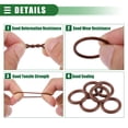 thumbnail image 4 of Unique Bargains Universal O Ring Seal Gasket Orings Seal Washer for Plumbing for Cars 11mm ID x 2.5mm CS Brown 100pcs, 4 of 6