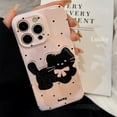 thumbnail image 5 of Korean ins polka dot cat holder suitable for iphone16 mobile phone case apple 15pro max film 13 soft 14, 5 of 11