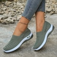 thumbnail image 6 of IEMIEMIEM Orthopedic Dress Shoes for Women Arch Support Non Slip Slip on Running Shoes Wide Width Mesh Stretch Business Casual Shoes Soft 2026 Orthopedic Shoes Army Green 10 Wide, 6 of 6