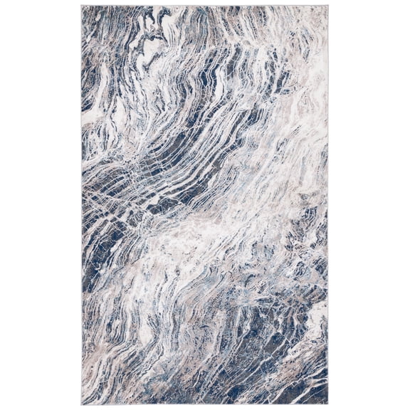 SAFAVIEH Vogue Molly Abstract Area Rug, Blue/Ivory, 5'3" x 7'6"