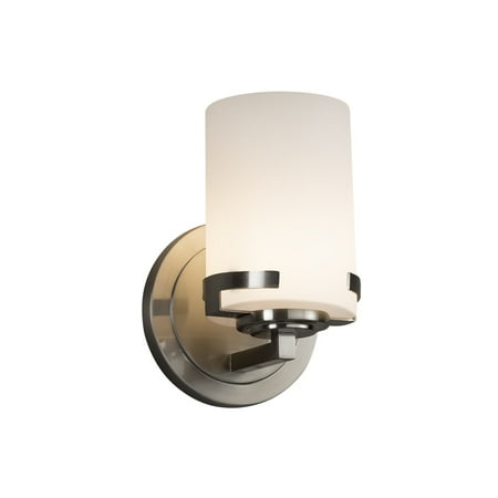 

Justice Design Group Fsn-8451-10-Opal Atlas 1 Light 5 Wide Bathroom Sconce - Nickel