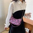 thumbnail image 2 of Bolsos de las axilas de cadena con estampado de serpiente de cuero PU para mujer (púrpura) Likrtyny Para estrenar, 2 of 9