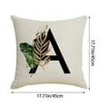 Alphabet Decorative Pillow Covers 18x18 Inch Pink Letter A Pillow