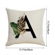 thumbnail image 3 of Fundas de almohada decorativas con alfabeto de 18 x 18 pulgadas, fundas de almohada con letra A rosa, fundas de almohada con diseño floral, fundas de cojín cuadradas de terciopelo blanco suave,, 3 of 8