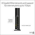 thumbnail image 6 of NETGEAR WiFi 6 Router (RAX9) – Security Features, AX1800 Wireless Speed (Up to 1.8 Gbps) - Covers up to 1,500 sq. ft., 20 Devices, 6 of 8