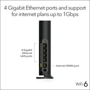 NETGEAR WiFi 6 Router (RAX9) – Security Features, AX1800 Wireless Speed (Up to 1.8 Gbps) - Covers up to 1,500 sq. ft., 20 Devices