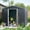 Black, variant on 8ft x 6ft Outdoor Metal Storage Shed with Floor Base,Coffee(W540S00014)