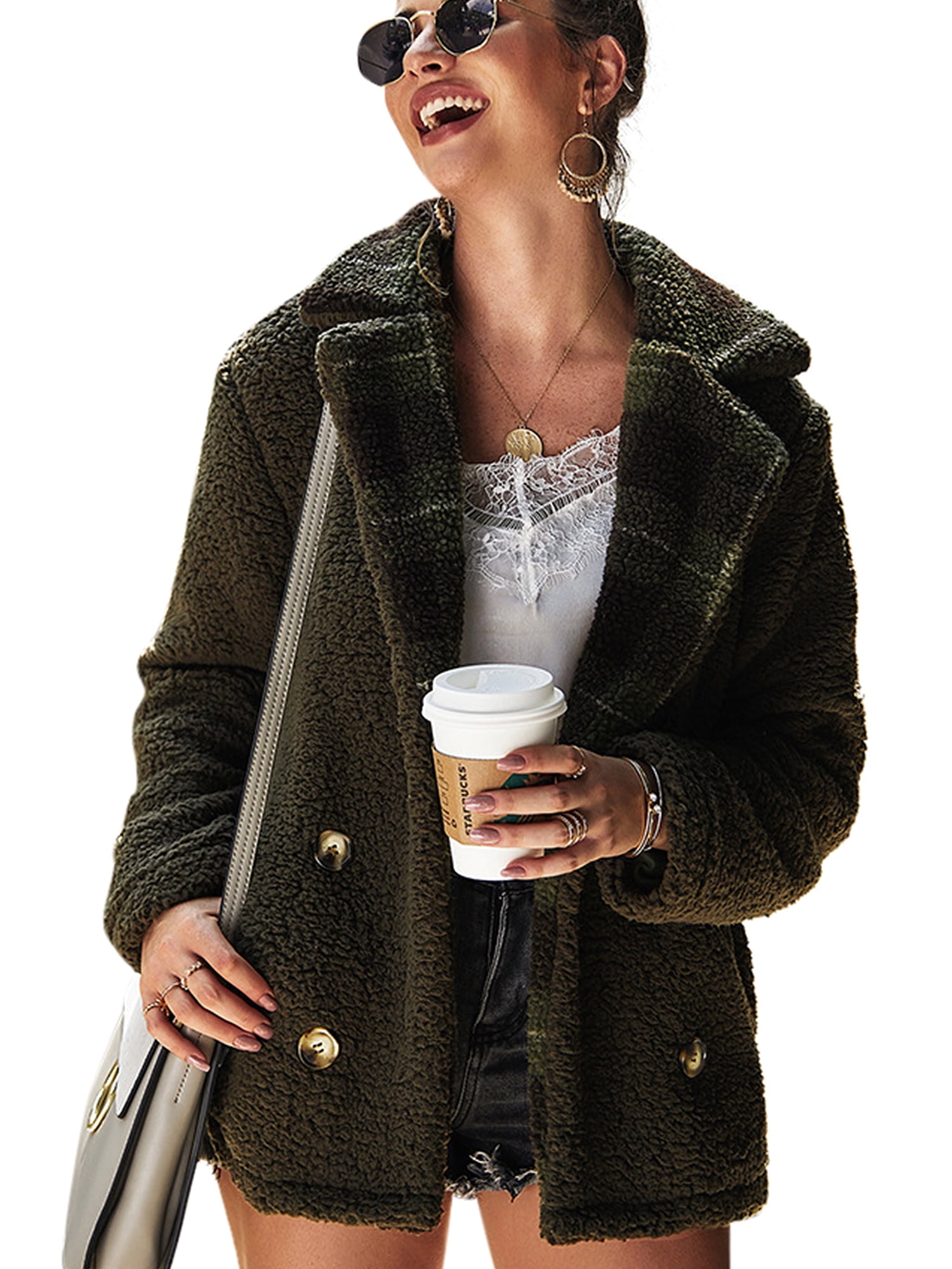 carter plaid teddy coat