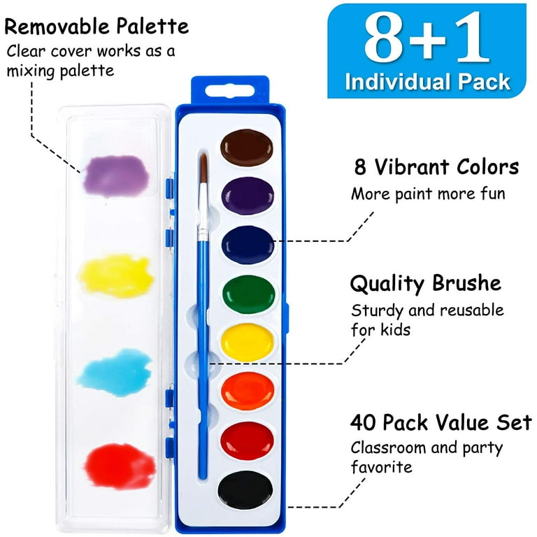 Watercolor Paint, 48 Colors Pan with 3 FREE Paint Brushes - Set of 48 —  Shuttle Art