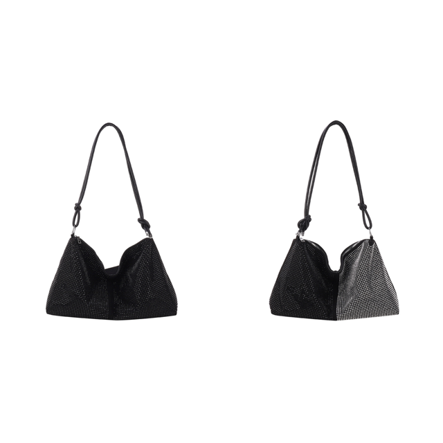 Monedero Con Diamantes Imitación para Mujer Bolso Mano Brillante Hobo Fiesta Club ()