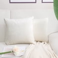 thumbnail image 2 of Paquete de 2 Terciopelo Tiro Almohada Funda, Decorativa Suave Sólido Tiro Almohadón Funda para Sofá Diván Cama Silla Blanco, 2 of 9