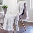 thumbnail image 2 of Chanasya Super Soft Fuzzy Fur Faux Fur Cozy Warm Fluffy Beautiful Color Variatiion Print Plush Sherpa White Fur Bed Blanket - White Waivy Fur Pattern Queen/Full, 2 of 8