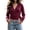 Red, variant on Admvng Women's Wrap V‑Neck Knit Sweater Long Sleeve Cropped Pullover Side Tie Knot Casual Fall Sweater