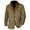 Khaki, variant on WTOBBY Men's Long Work Jacket with Spliced Button Pockets, Solid Color Casual Coat for Outdoor and Everyday Use with Modern Style,Black L