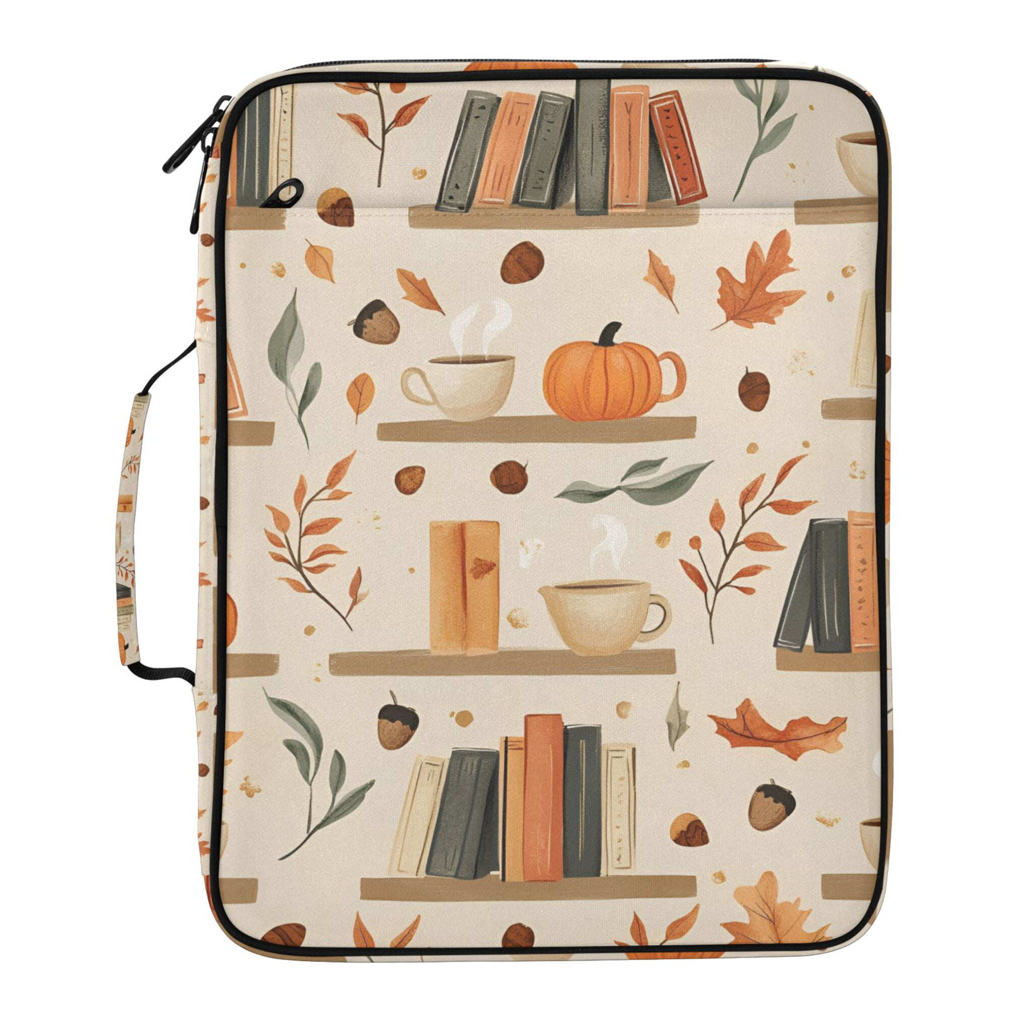 FORMRS Accordion File Folder A4 Size 7-Pocket Expanding Document Organizer Bag with 3 Ring Binder, Fall Book Shelf