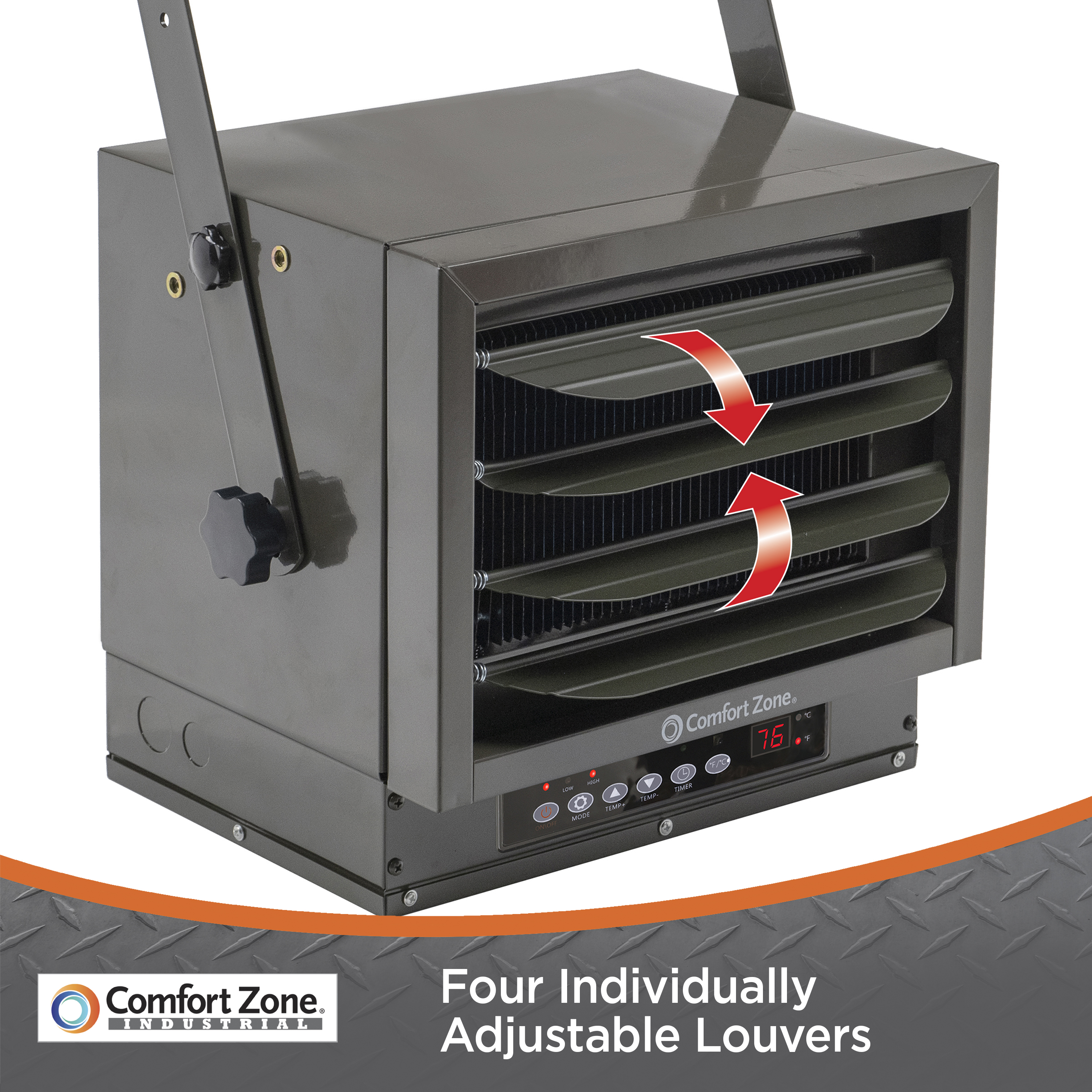 Comfort Zone Deluxe Ceiling Mount Garage Heater Dandk Organizer