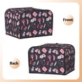 thumbnail image 2 of KLL Breast Cancer Awareness1 Print 4 Slice Toaster Dust Covers Kitchen Small Appliance Cover with 2 Pockets,Can hold Jam Spreader Knife & Toaster Tongs (12.4 x 10.6 x 8.2), 2 of 6