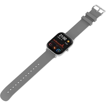 Amazfit - GTS Smartwatch 42mm Aluminum - Lava Gray With Silicone Band
