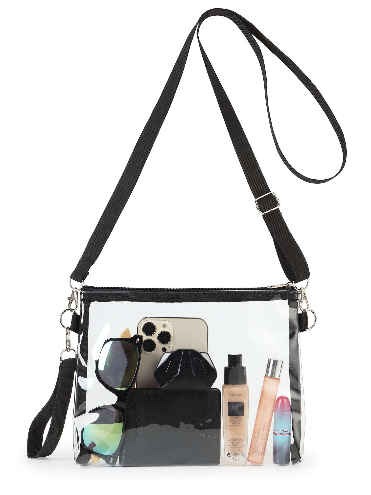 Deago Clear Crossbody Purse Bag Stadium Approved Clear Tote Bag for
