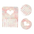 thumbnail image 2 of Unique Bargains 1 Pc Portable Heart Hair Insert Comb Pink Acetate Sheet, 2 of 5