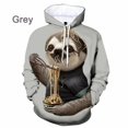 thumbnail image 3 of Sudadera con capucha con estampado 3D de animales perezosos para hombre, sudadera informal de gran tamaño, sudadera con capucha de manga larga para hombre y mujer, ropa de calle, 3 of 5