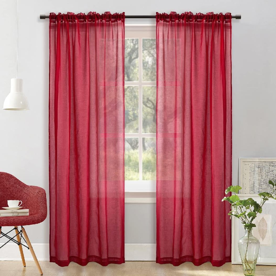 the faux linen/mess net look texture sheer Curtains