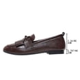 thumbnail image 7 of Viluyesy Womens Loafers Fringe Tassel Bow Slip On Round Toe Comfortable Lightweight Casual Walking Work Flats Brown Size 9, 7 of 7