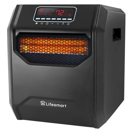 

LifeSmart LifePro HT1013 High Power 1 500 Watt 6 Quartz Infrared Large Room 3 Mode Programmable Space Heater with and Digital Display