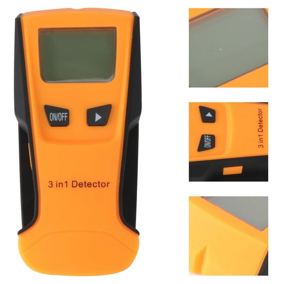HEMOTON Handheld Metal Electric Wire Detector 3-in-1 Multi Scanner Wall Scanner Detector Metal Sensor Studs Voltage Live Wire Detector (Orange)
