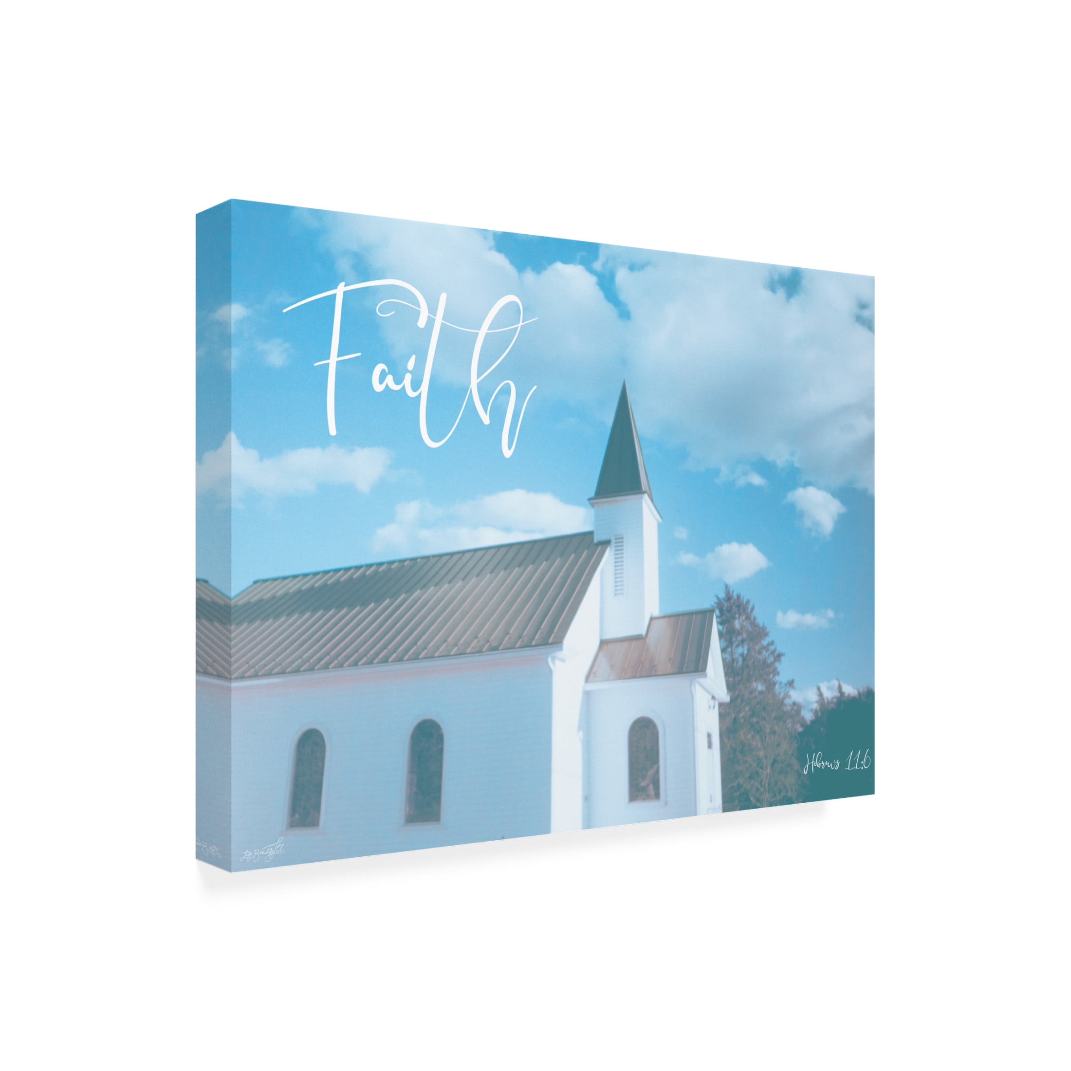 Canvas Wall Art - Life BeautifuLEE 'Church Faith 2' Wall Art for Living Room, Bedroom, or Office Décor by Trademark Fine Art - 32 x 24 Inches
