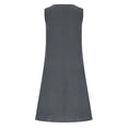 thumbnail image 5 of QUNYINEY Solid Sundresses for Women Beach Sleeveless Summer Long Cotton Linen Tank Dress Casual Crew Neck Vacation with Pockets Loose Fit Dresses, 5 of 6