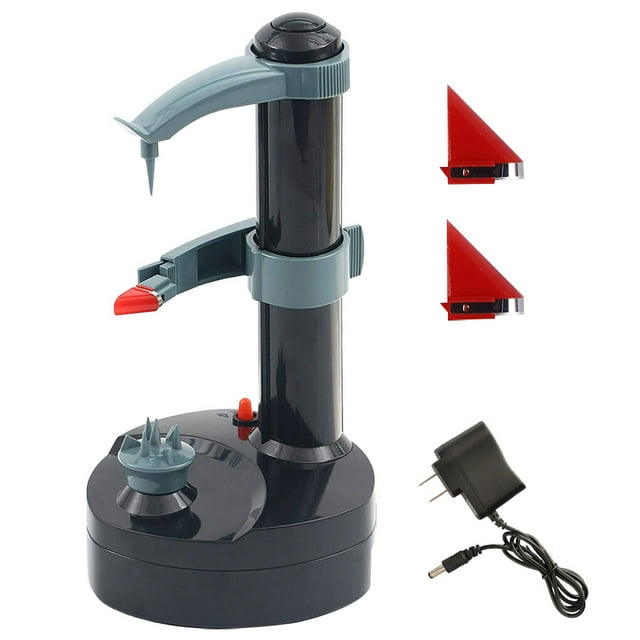Fruit Peeler Automatic Electric Vegetable Peeler Adjustable Kitchen Potato Peeling Machine Electric Vegetable Peeling Machine with US Plug Charger